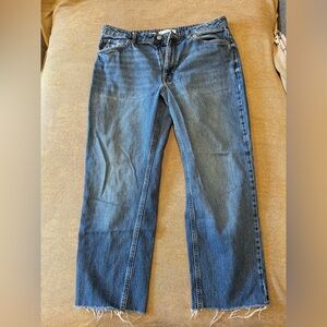 Mango Blanca Straight Fit Cropped Jeans